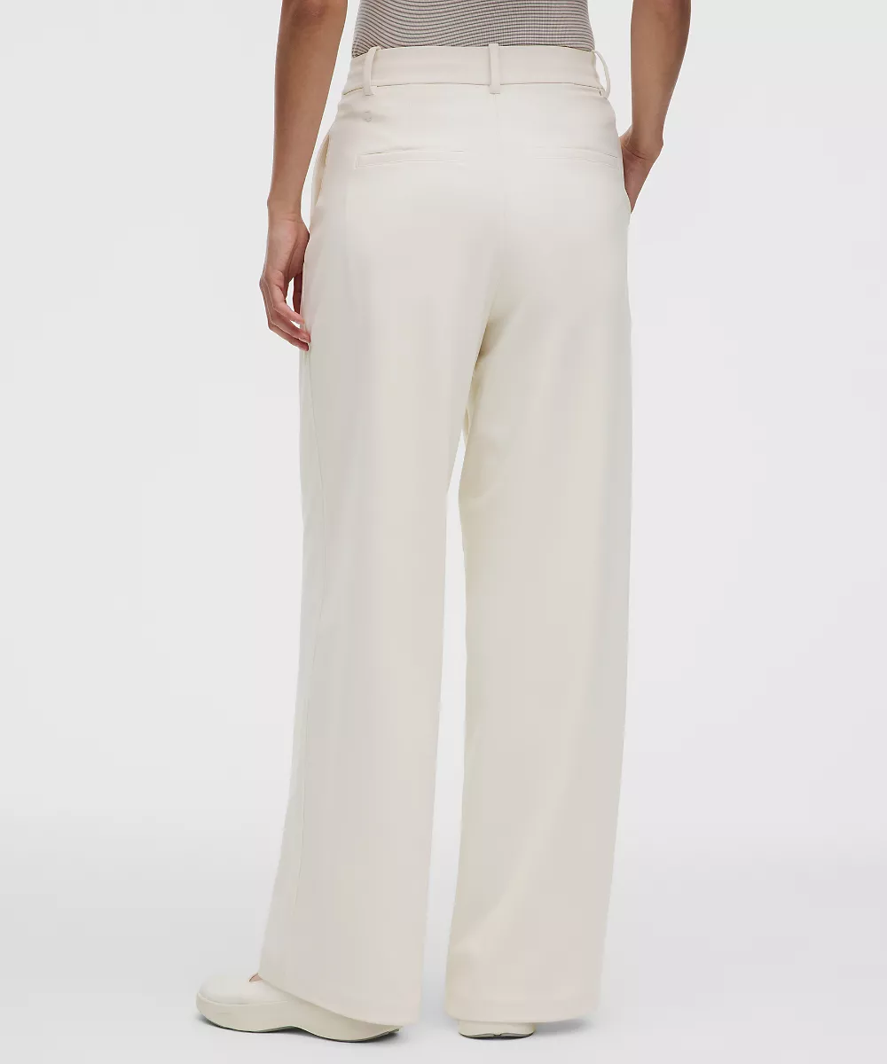 Pantalon Daydrift taille haute jambe large *Court — Light Ivory, view 3