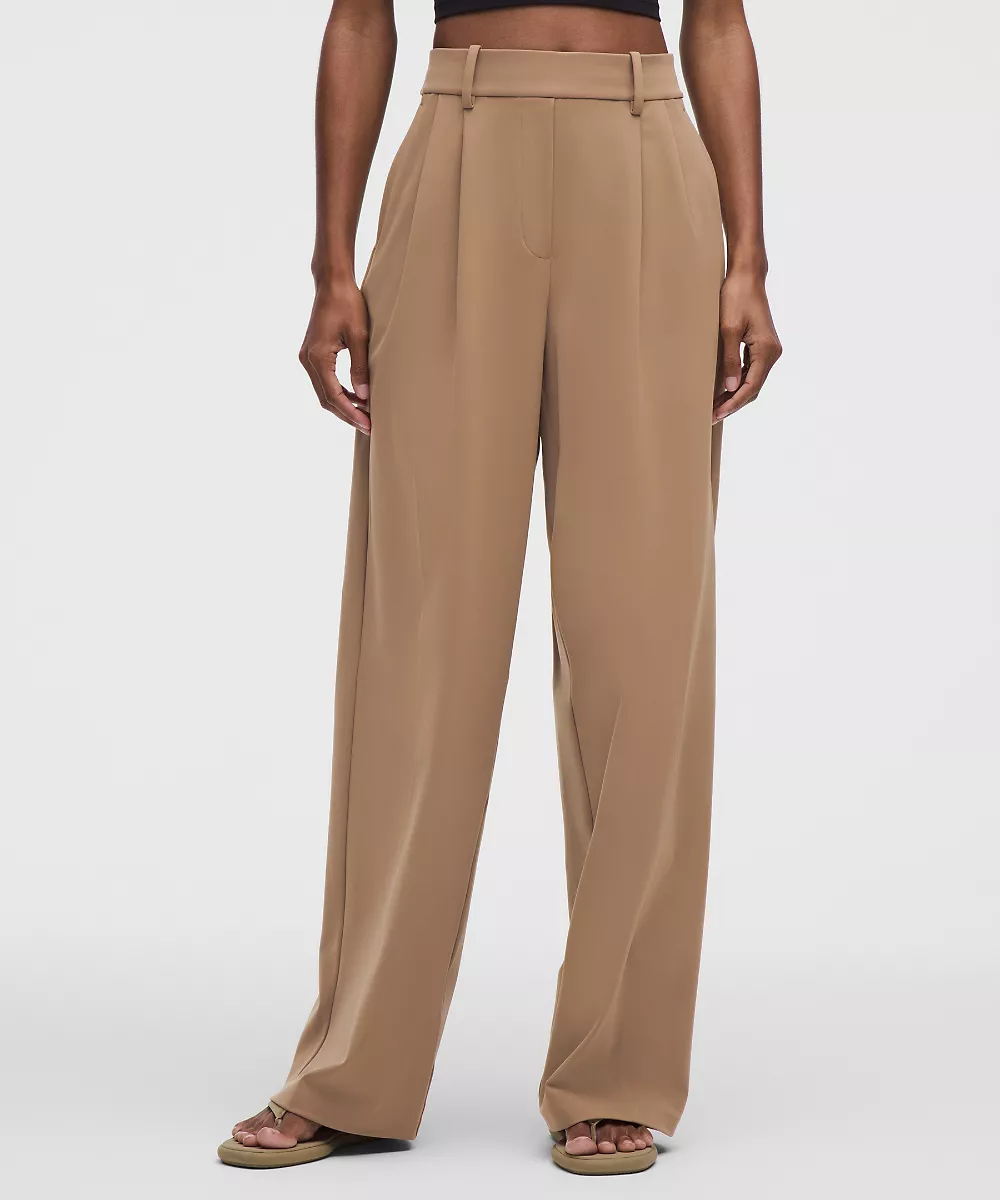 Pantalon Daydrift taille haute jambe large *Grande taille — Sand, view 2