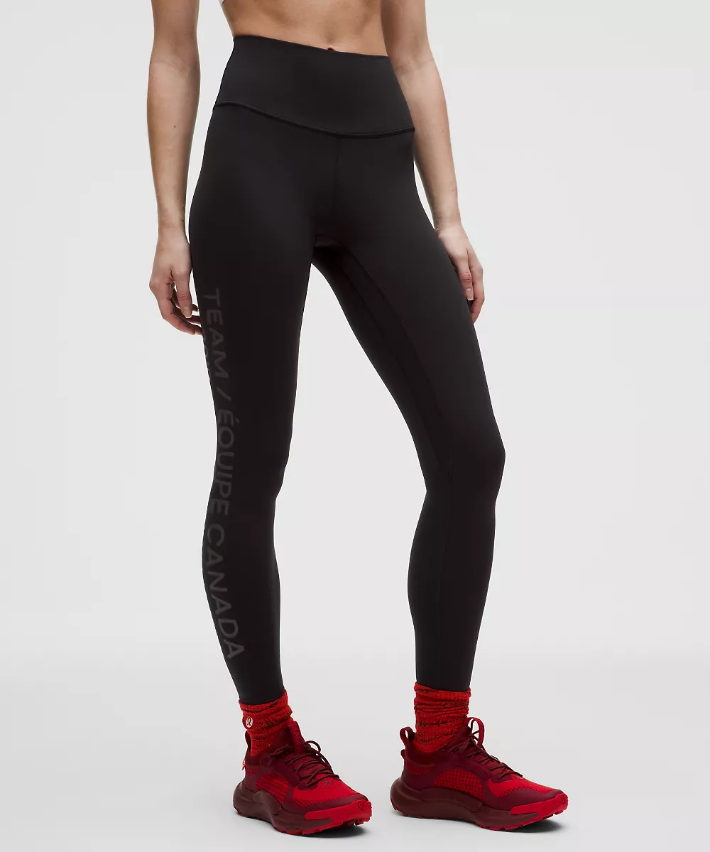Pantalon lululemon Align™ taille haute 28" Team Canada *Logo COC — Black, view 2