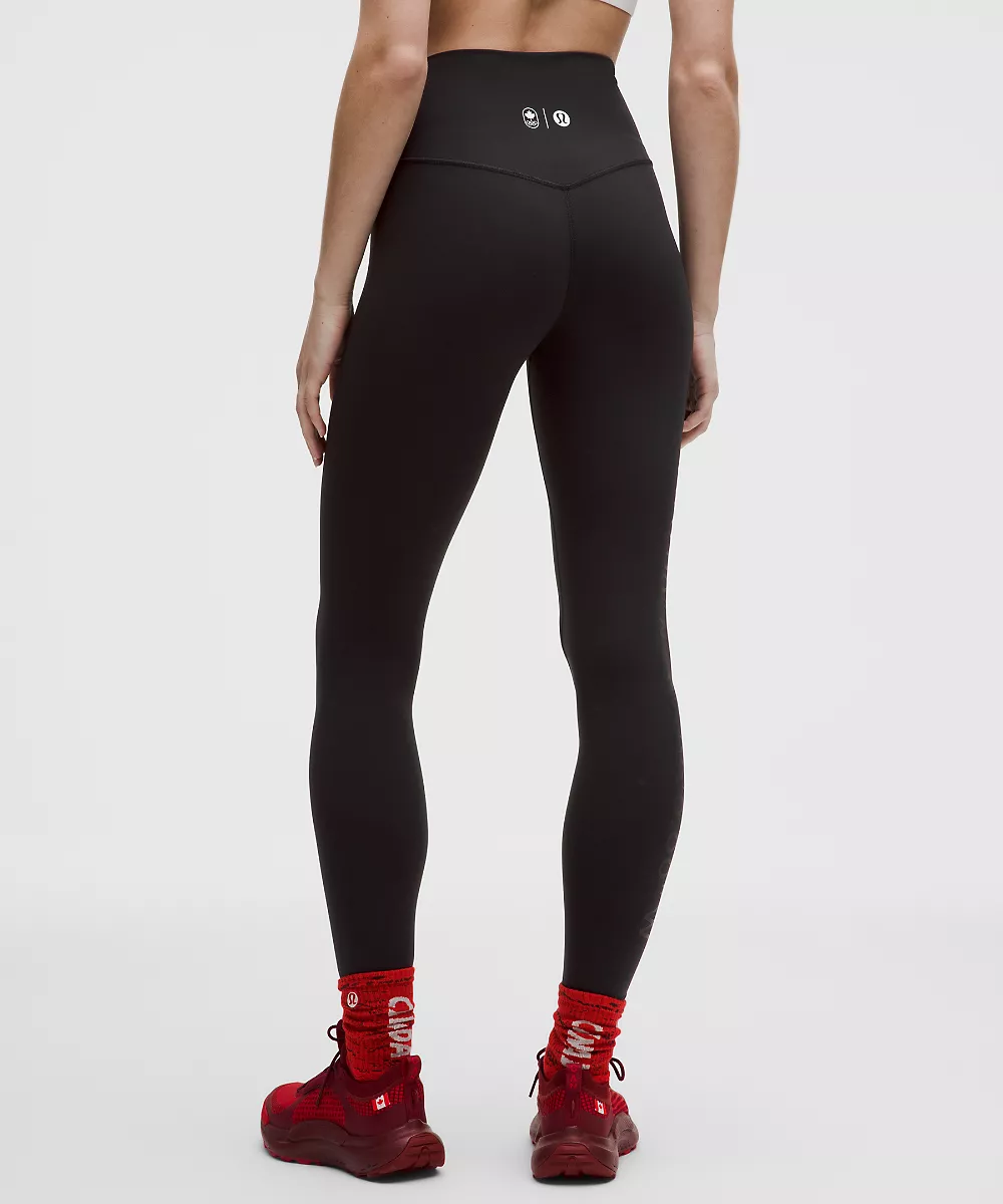 Pantalon lululemon Align™ taille haute 28" Team Canada *Logo COC — Black, view 3