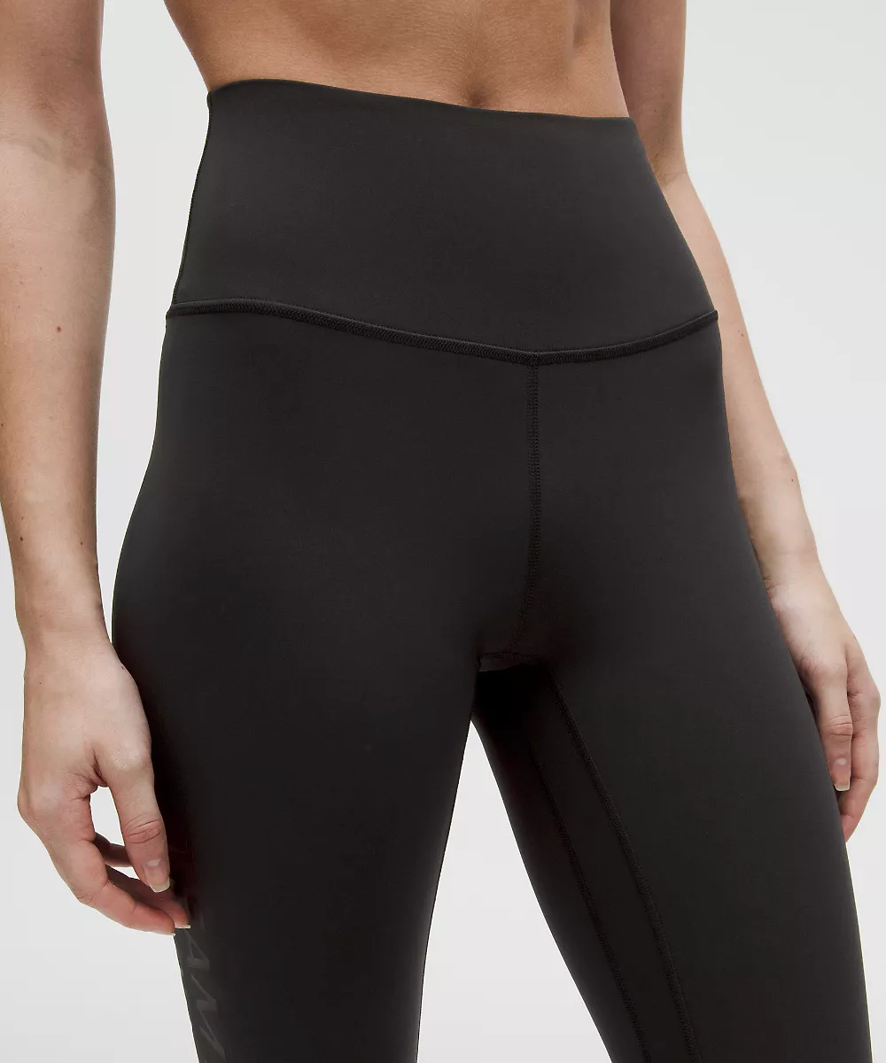 Pantalon lululemon Align™ taille haute 28" Team Canada *Logo COC — Black, view 4