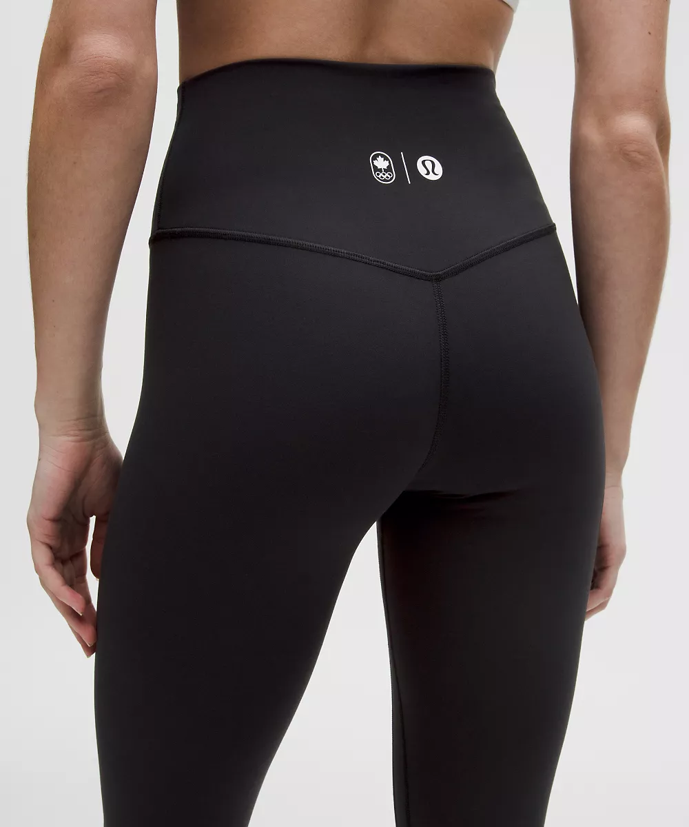 Pantalon lululemon Align™ taille haute 28" Team Canada *Logo COC — Black, view 5