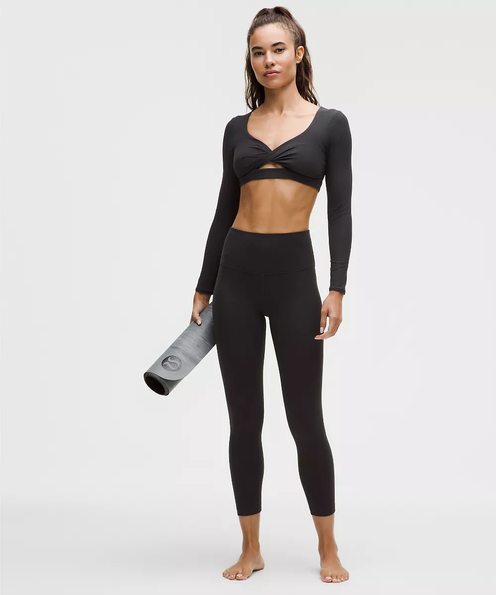 lululemon Align™ pantalon taille haute 25" *Warm — Black, view 1