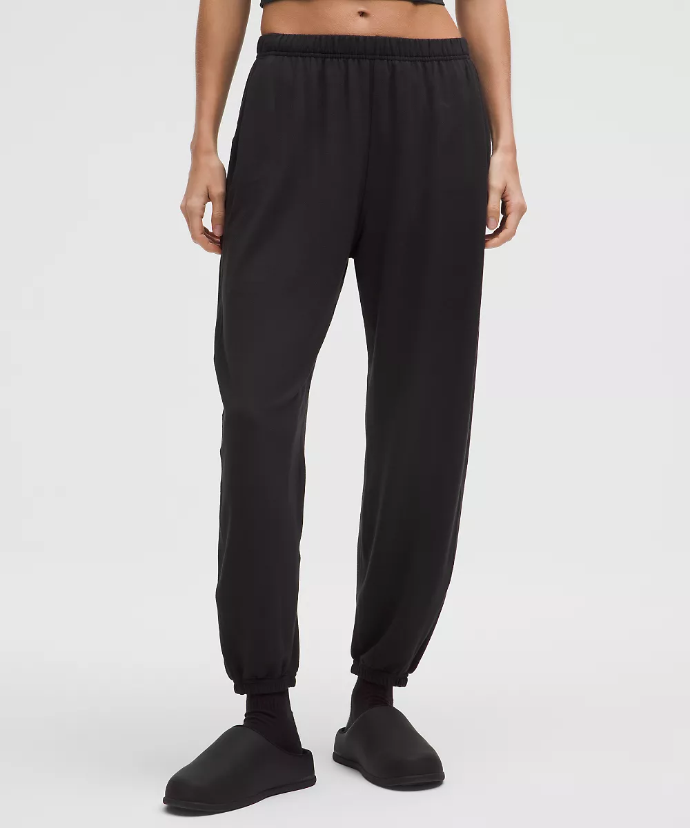 Pantalon oversize taille mi-haute BeCalm — Black, view 2