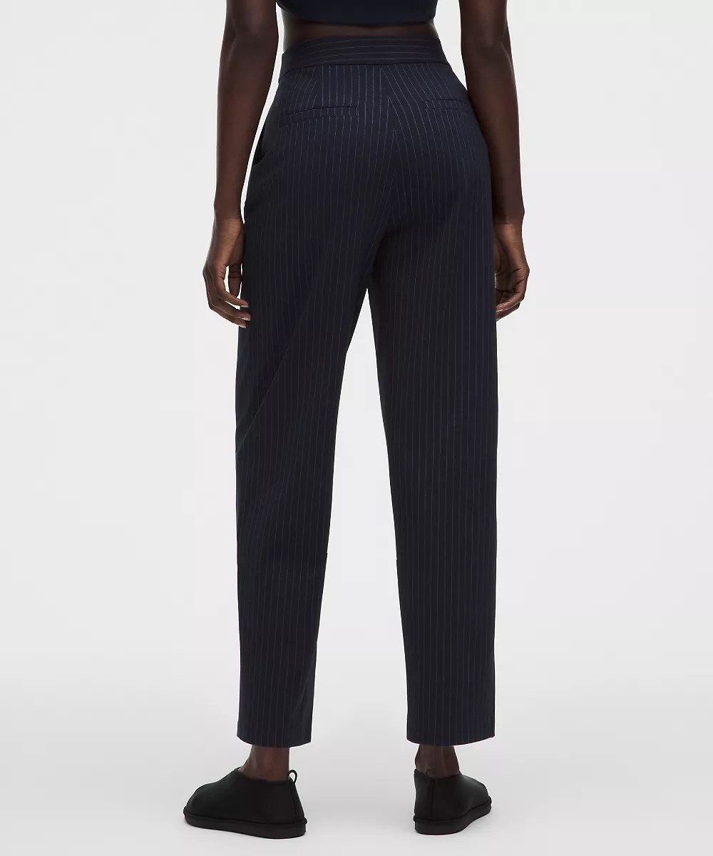 Pantalon Daydrift taille haute fuselé *Court — Classic Navy/Light Ivory, view 3