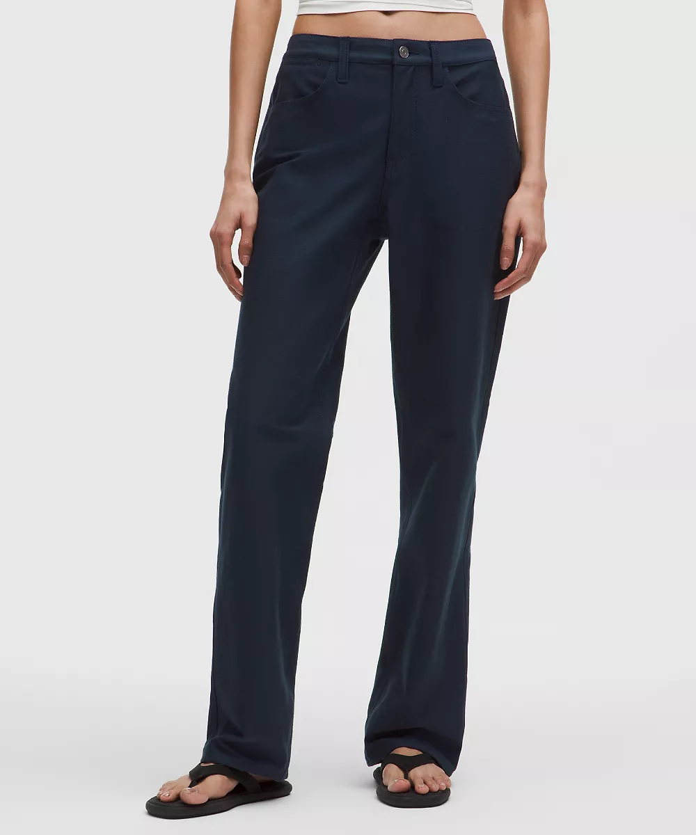 Pantalon EasyFive taille mi-haute droit décontracté *Regular — True Navy, view 2