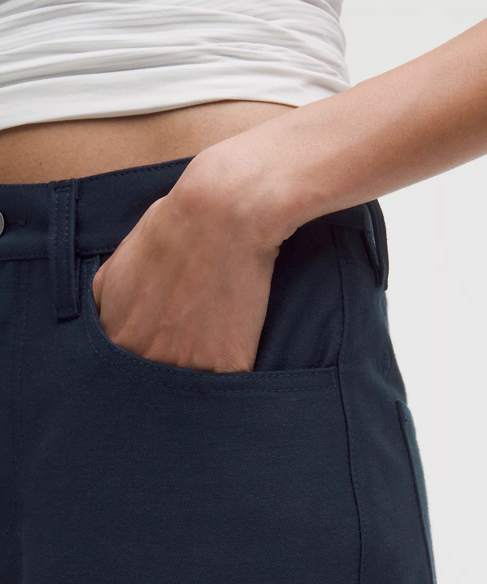 Pantalon EasyFive taille mi-haute droit décontracté *Regular — True Navy, view 5