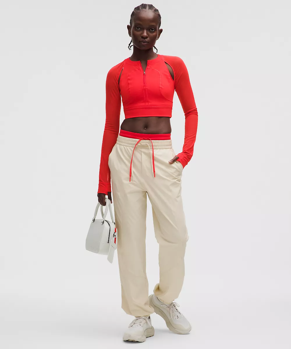 Jogging tissé léger femme *SLNSH Collection — Natural Ivory, view 2