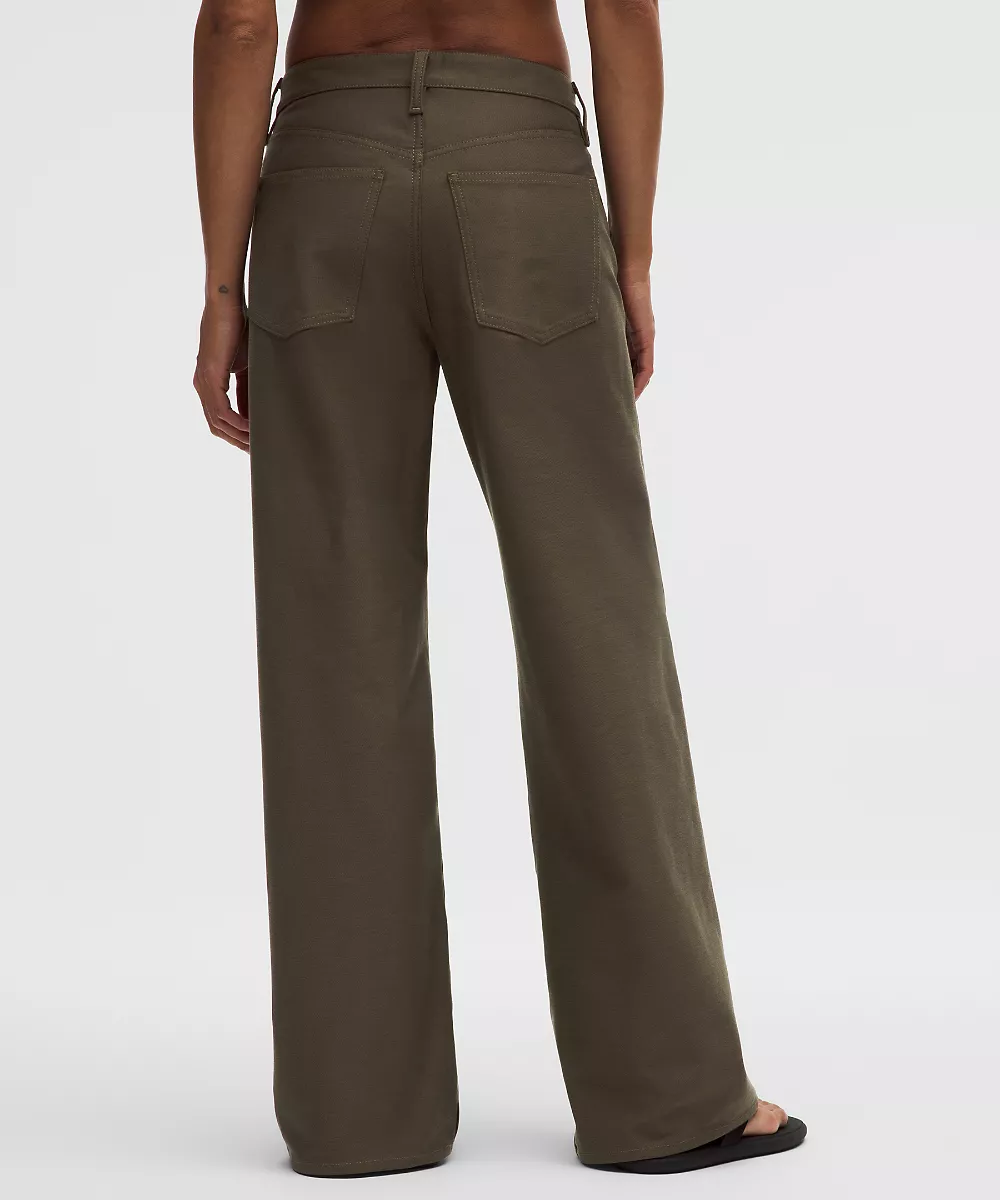 Pantalon EasyFive taille basse jambe large classique *Regular — Olive Brown, view 3