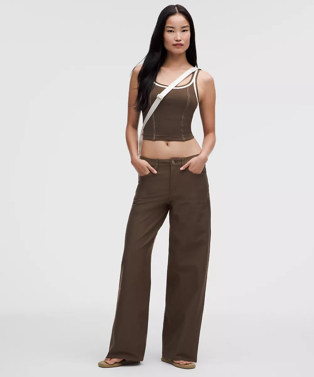 Pantalon EasyFive taille basse jambe large classique *Regular — Walnut Crunch, view 1