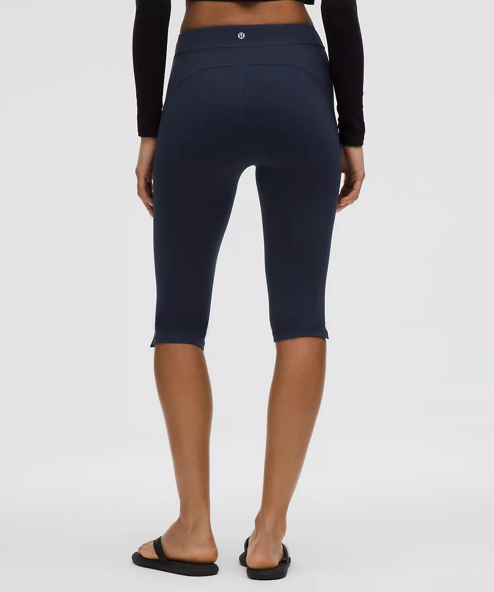 Groove legging court taille haute à ourlet cranté 15" — Club Blue, view 3