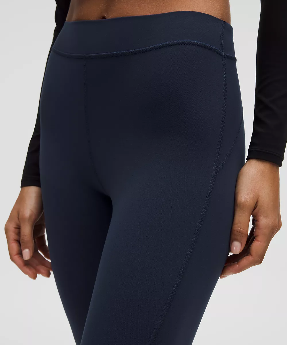 Groove legging court taille haute à ourlet cranté 15" — Club Blue, view 4