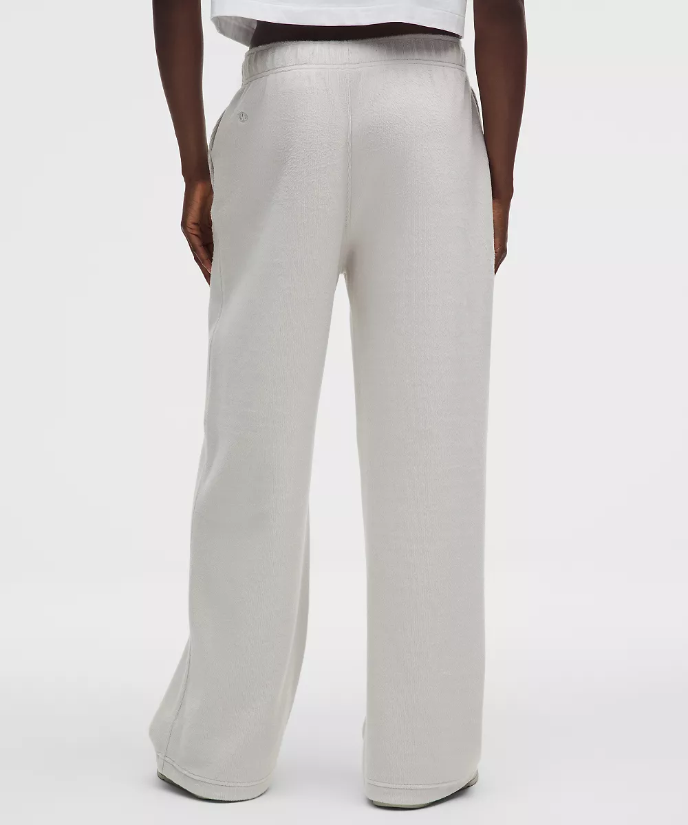 Pantalon taille mi-haute en velours doux — Dove Grey, view 3