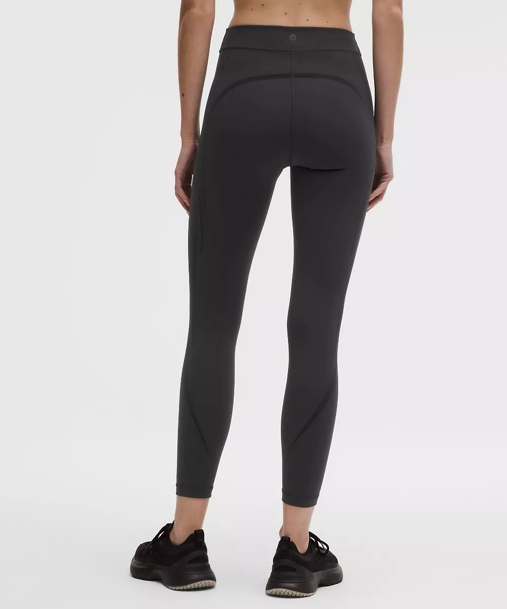 Legging taille haute Wunder Train 25" *Flocked — Black/Black, view 5