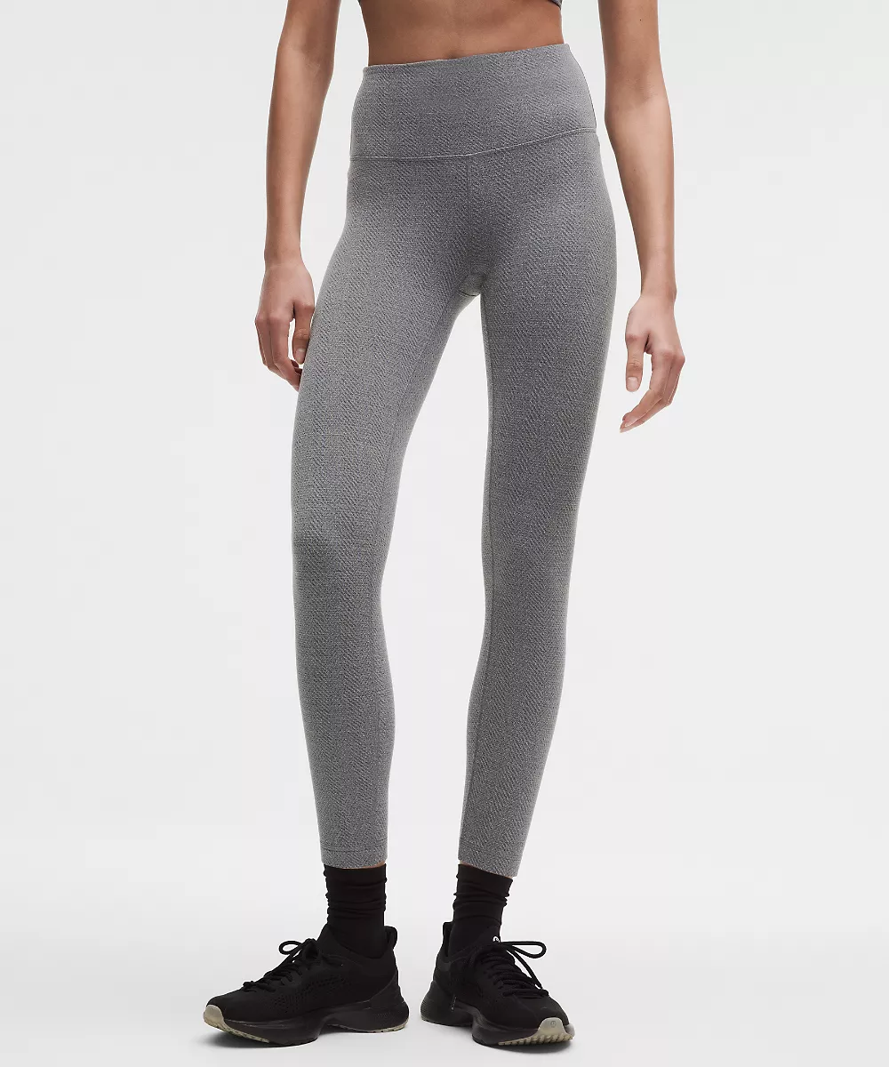Legging taille haute Wunder Train 25" *Herringbone — Intertwine Texture Black White, view 2