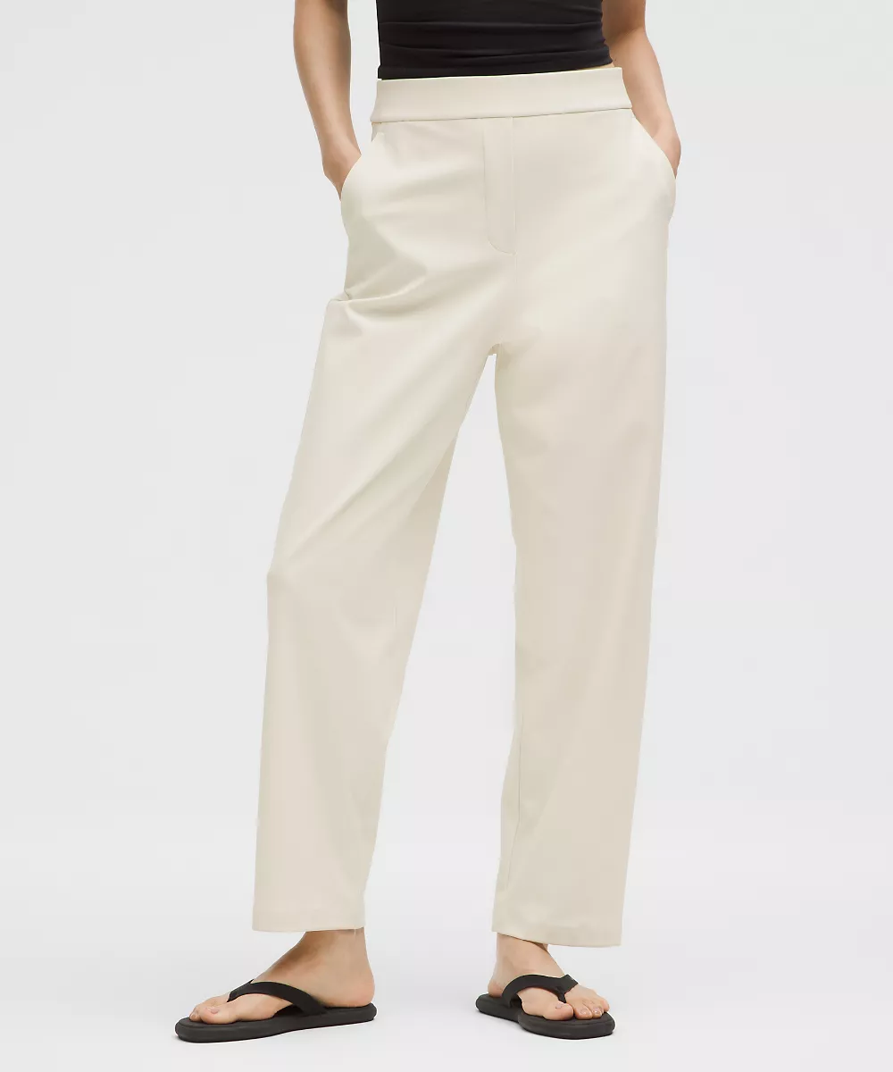 Pantalon Daydrift taille haute fuselé *Court — Light Ivory, view 1