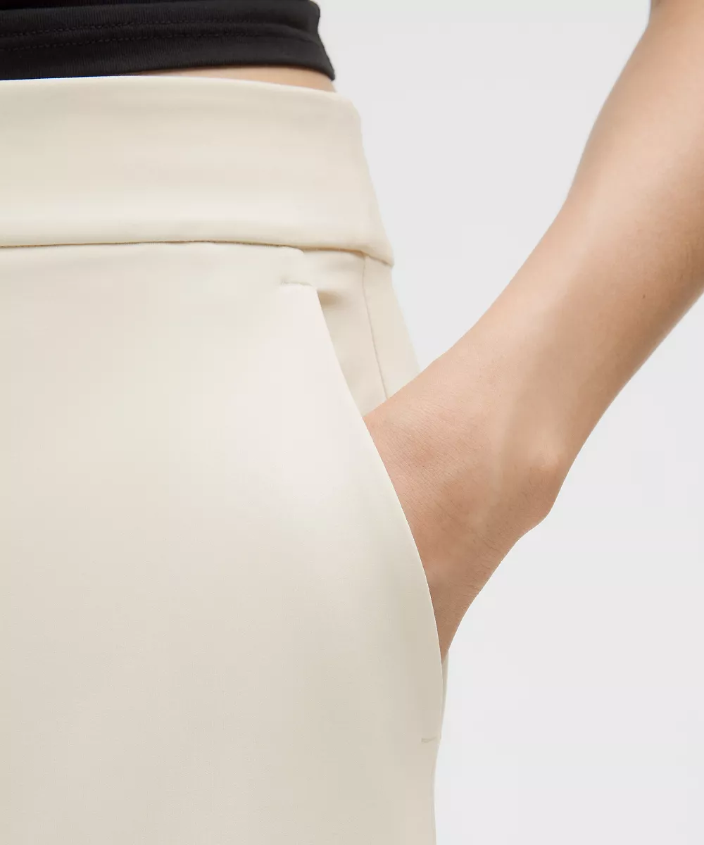 Pantalon Daydrift taille haute fuselé *Court — Light Ivory, view 5