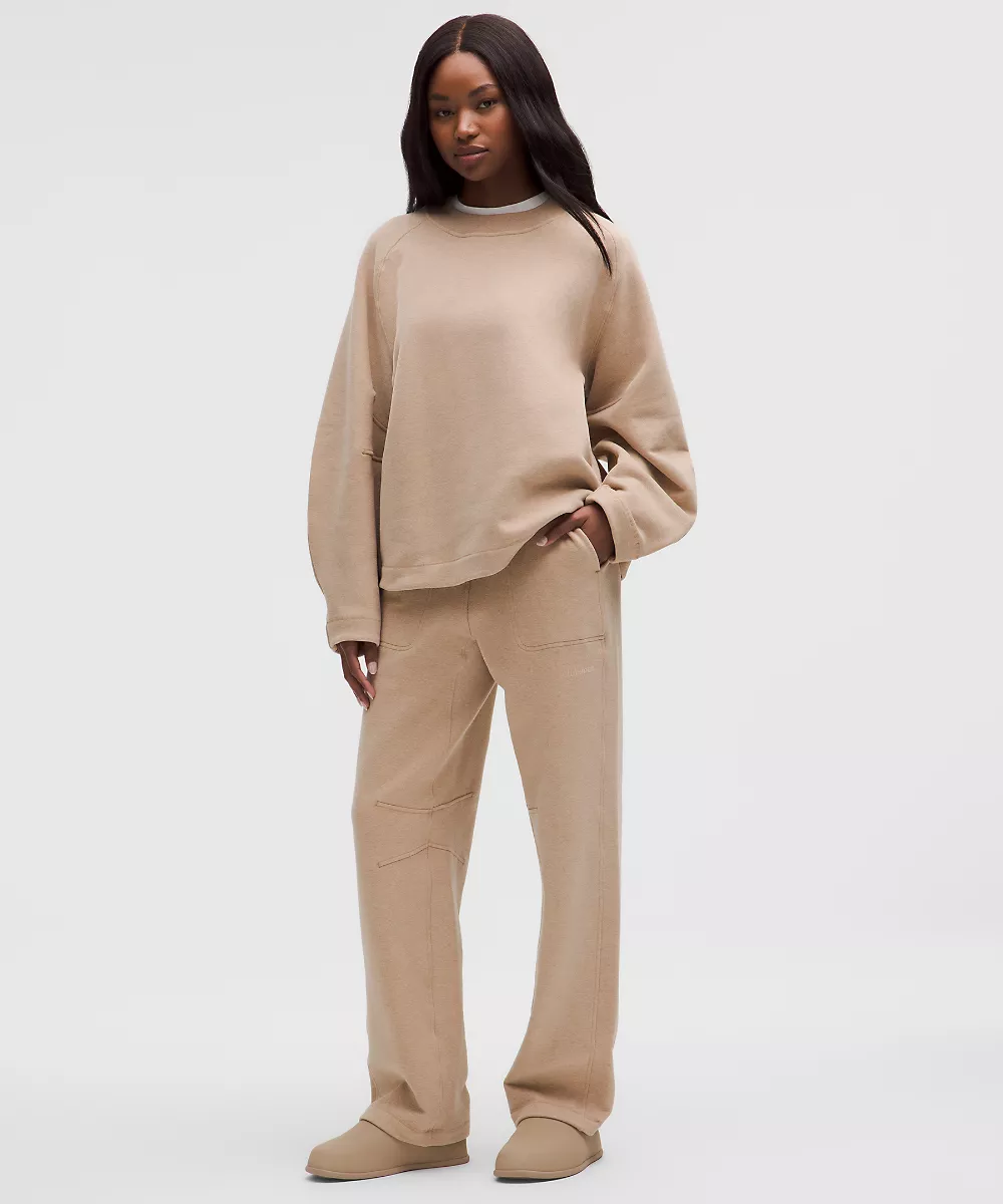 Loungeful pantalon de survêtement coupe classique taille haute — Heathered Nutmeg, view 1