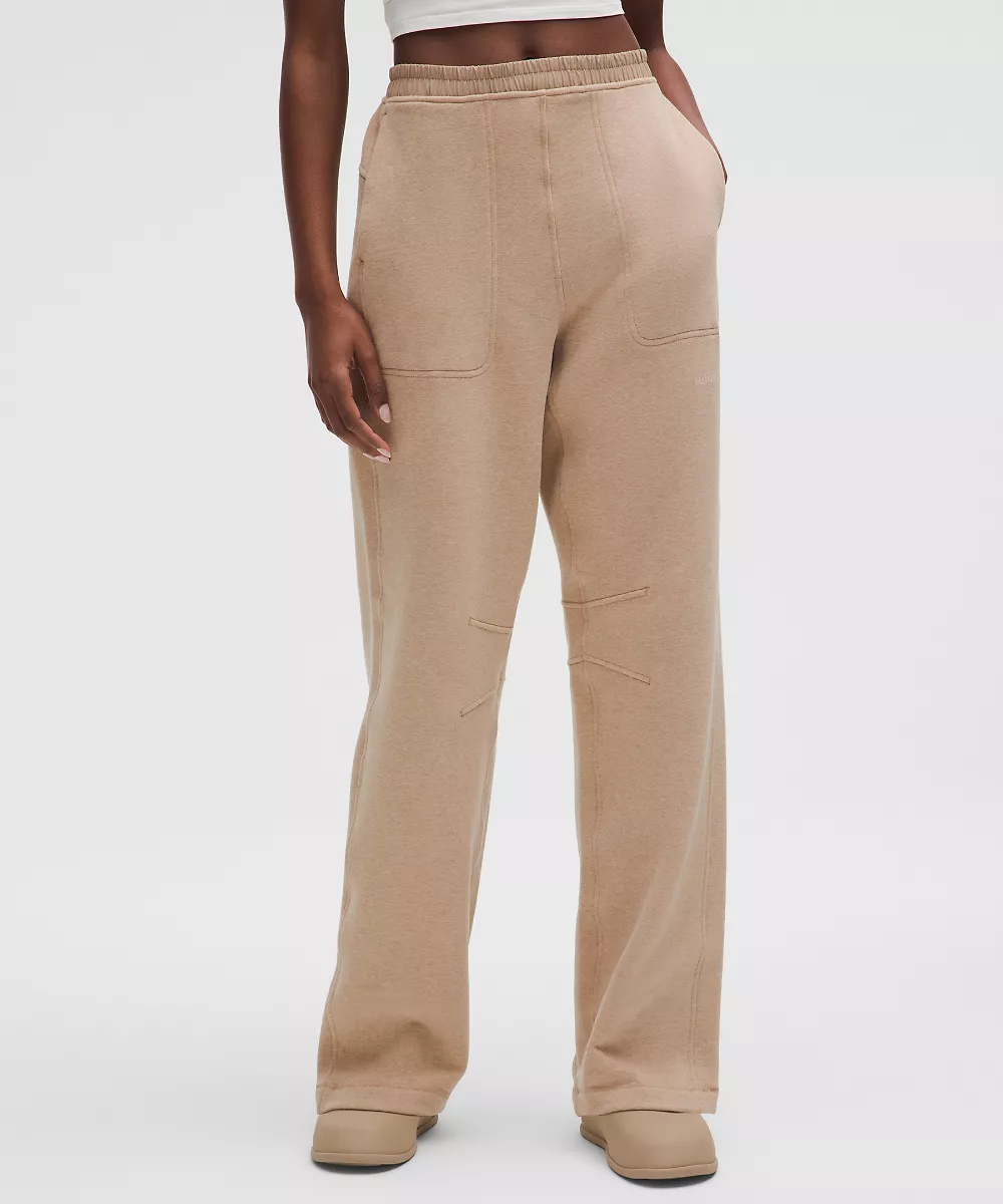 Loungeful pantalon de survêtement coupe classique taille haute — Heathered Nutmeg, view 2
