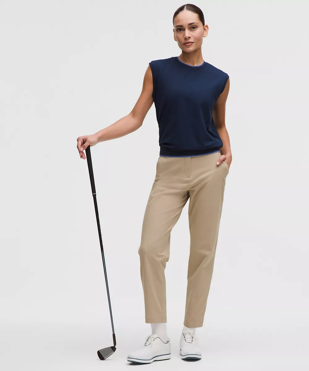 Pantalon de golf en twill extensible Regular *Logo cousu — Wacky Khaki, view 1