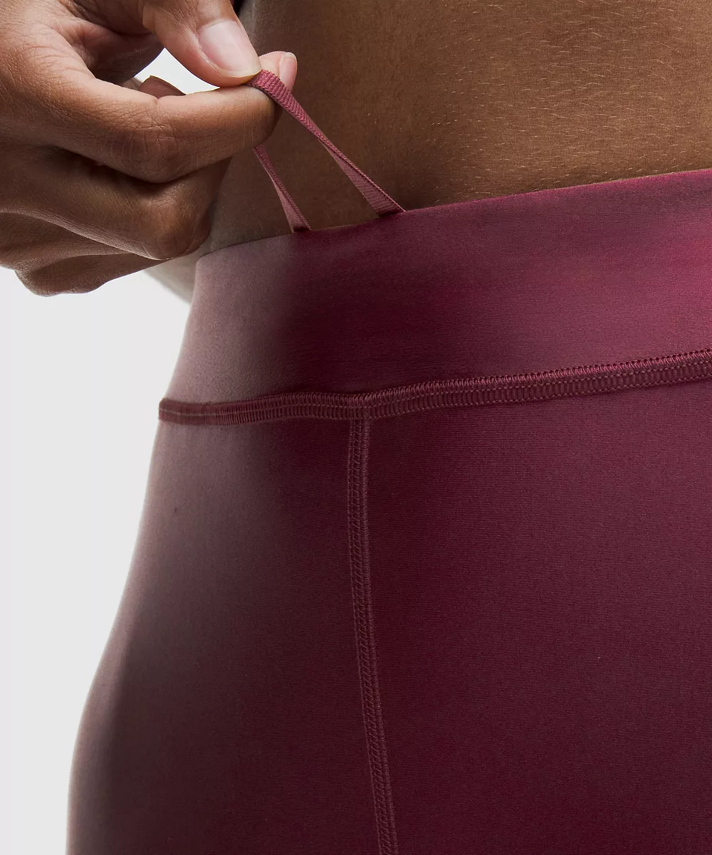 Legging taille haute Satin Shine 25" *Stripe — Burgundy Bay/True Navy/Light Ivory, view 4