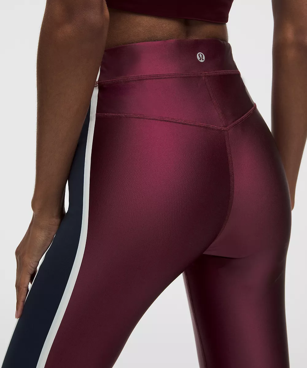 Legging taille haute Satin Shine 25" *Stripe — Burgundy Bay/True Navy/Light Ivory, view 5