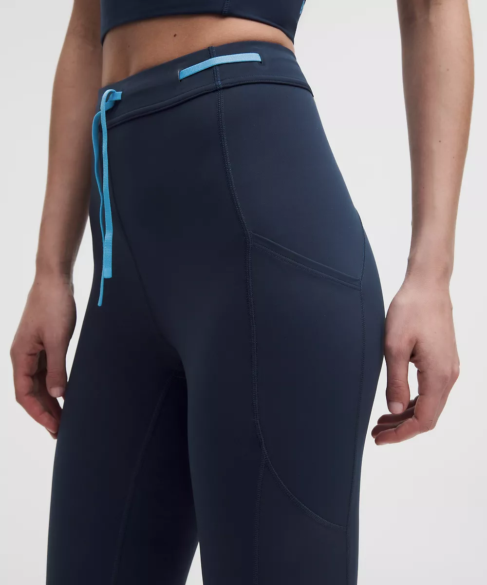 Legging Fast and Free taille haute 25" *Cordon — Club Blue/Ocean Wave, view 1