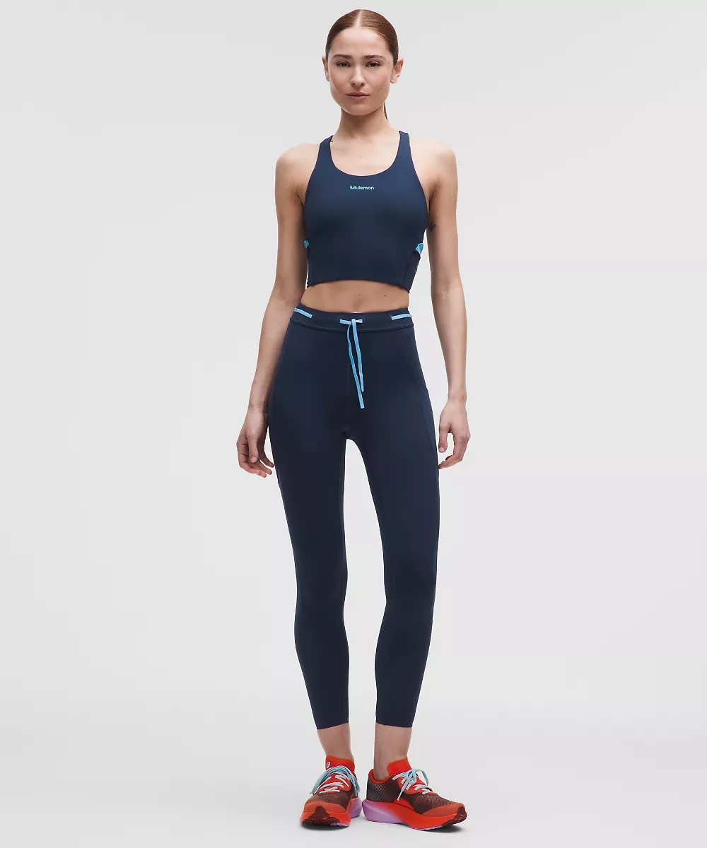 Legging Fast and Free taille haute 25" *Cordon — Club Blue/Ocean Wave, view 5