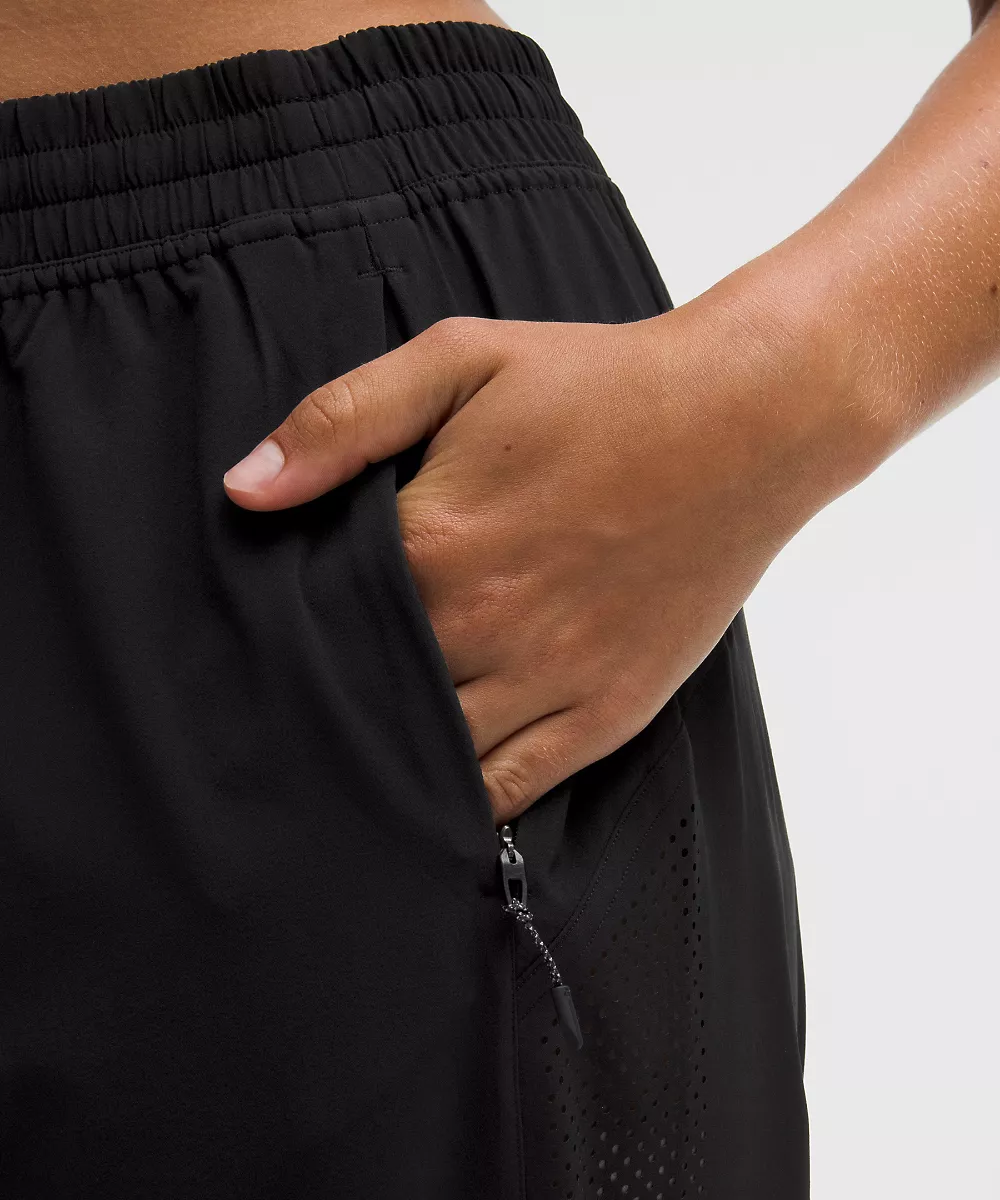 Jogging taille mi-haute Adapted State *Perforated Stripe — Black, view 5