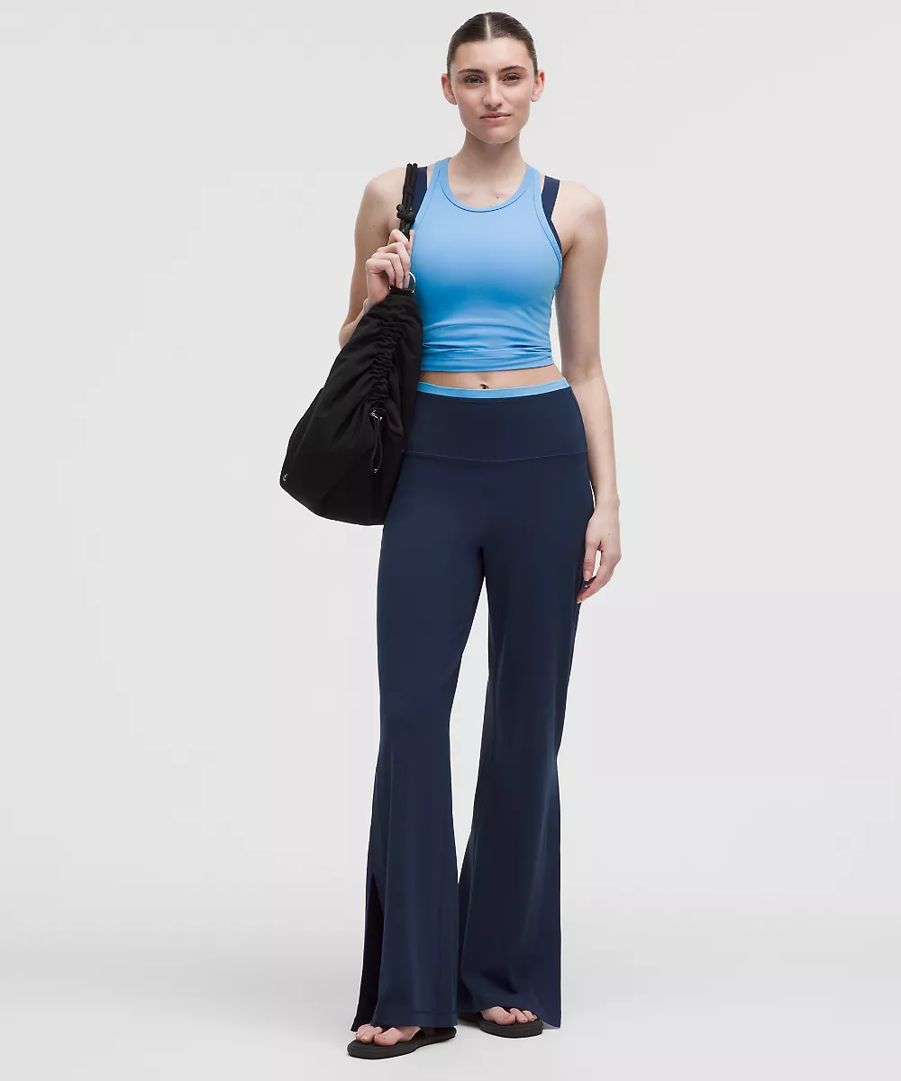 lululemon Align™ pantalon taille super-haute fendu sur le côté *Trim — Club Blue/Ocean Wave, view 1