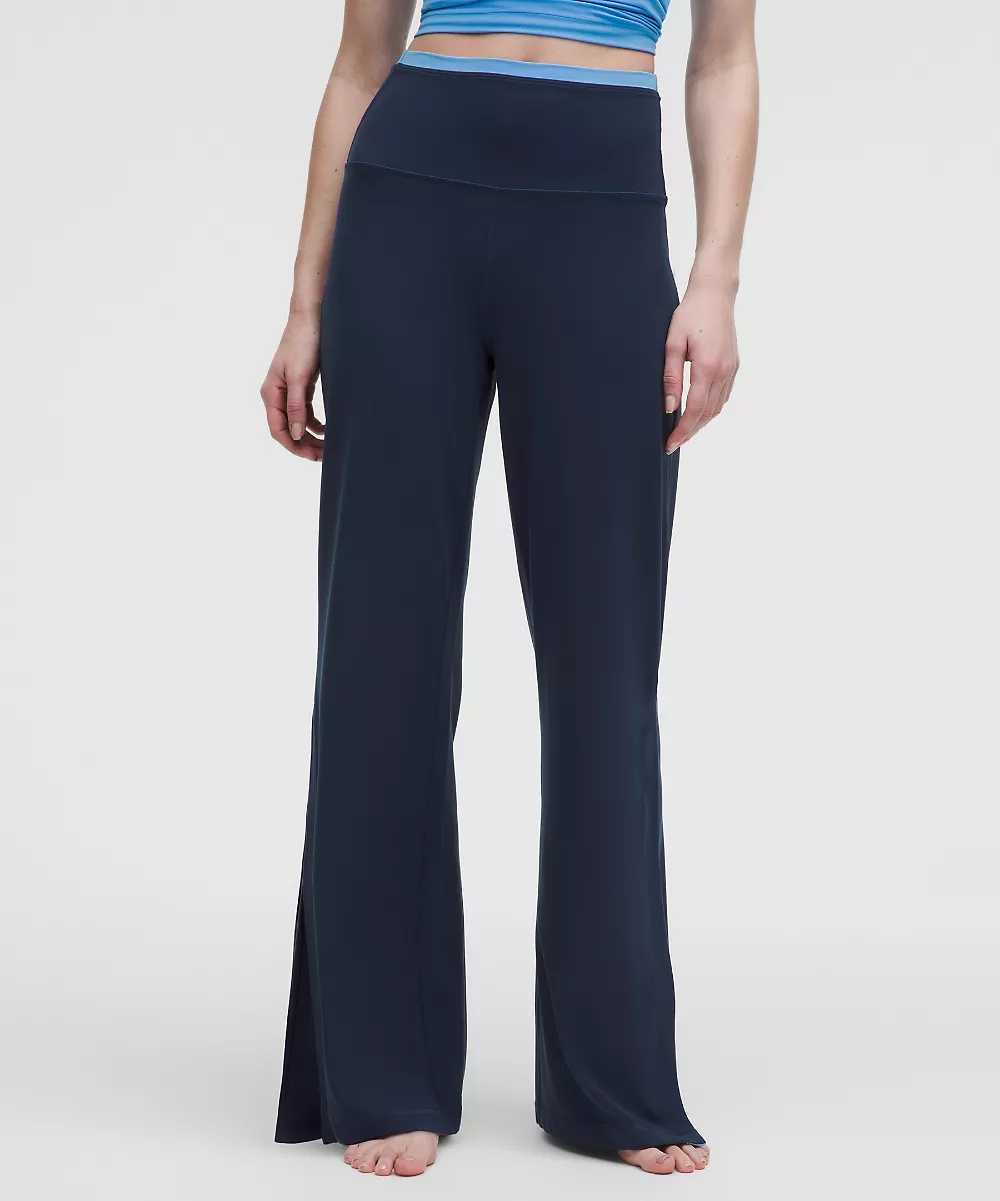 lululemon Align™ pantalon taille super-haute fendu sur le côté *Trim — Club Blue/Ocean Wave, view 2