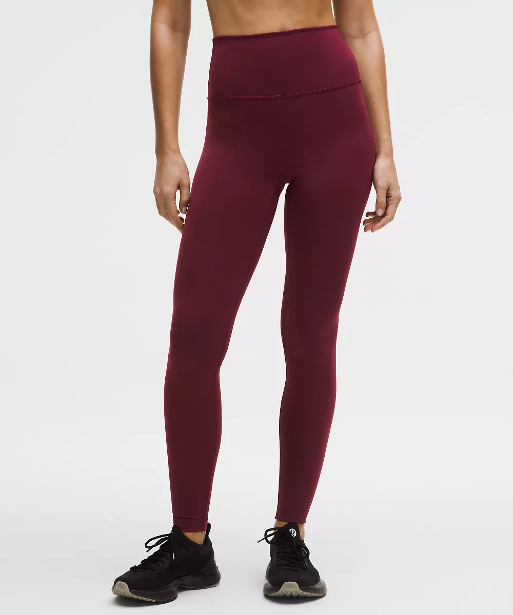 Legging taille haute sans démarcation Wunder Train 28" — Burgundy Bay, view 2