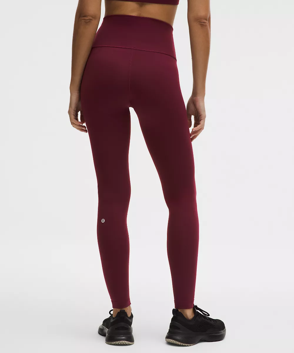 Legging taille haute sans démarcation Wunder Train 28" — Burgundy Bay, view 3