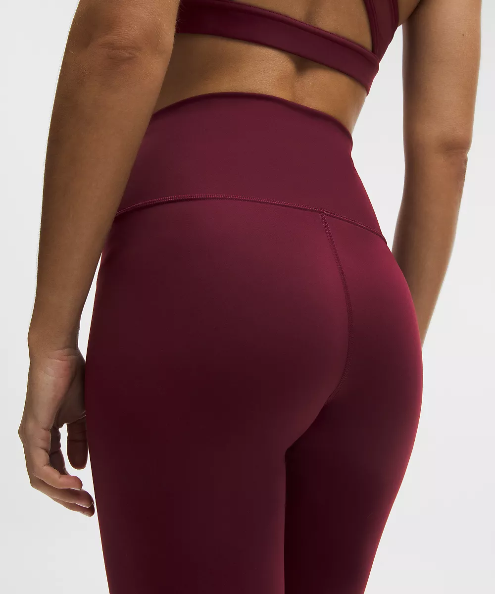 Legging taille haute sans démarcation Wunder Train 28" — Burgundy Bay, view 5