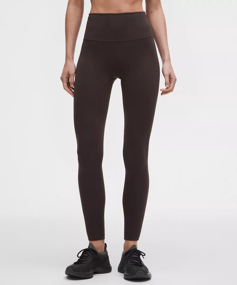 Legging taille haute sans démarcation Wunder Train 28" — Mahogany Muse, view 2