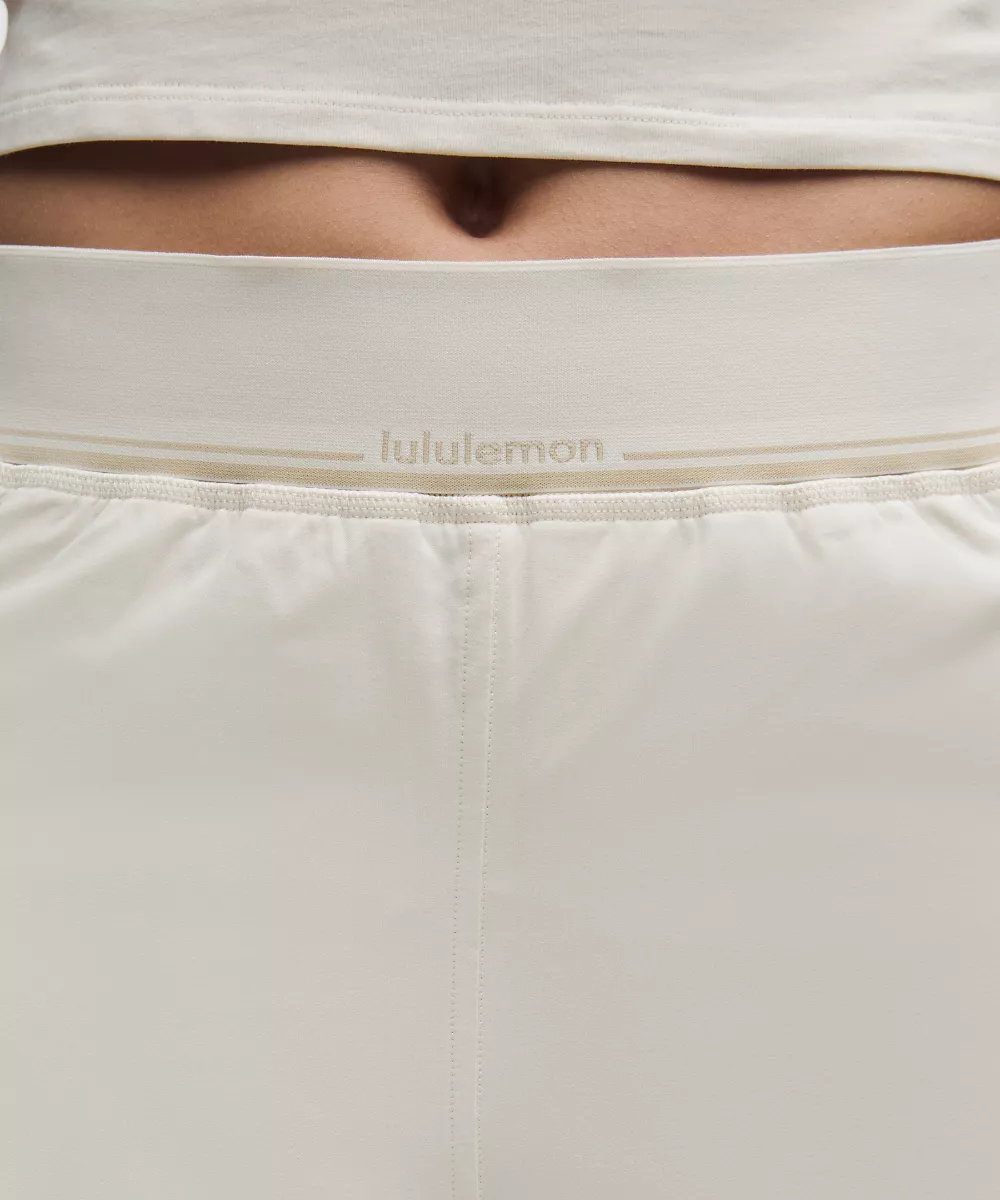 Pantalon Swift taille haute jambe large *Ceinture logo — Light Ivory/Trench, view 4