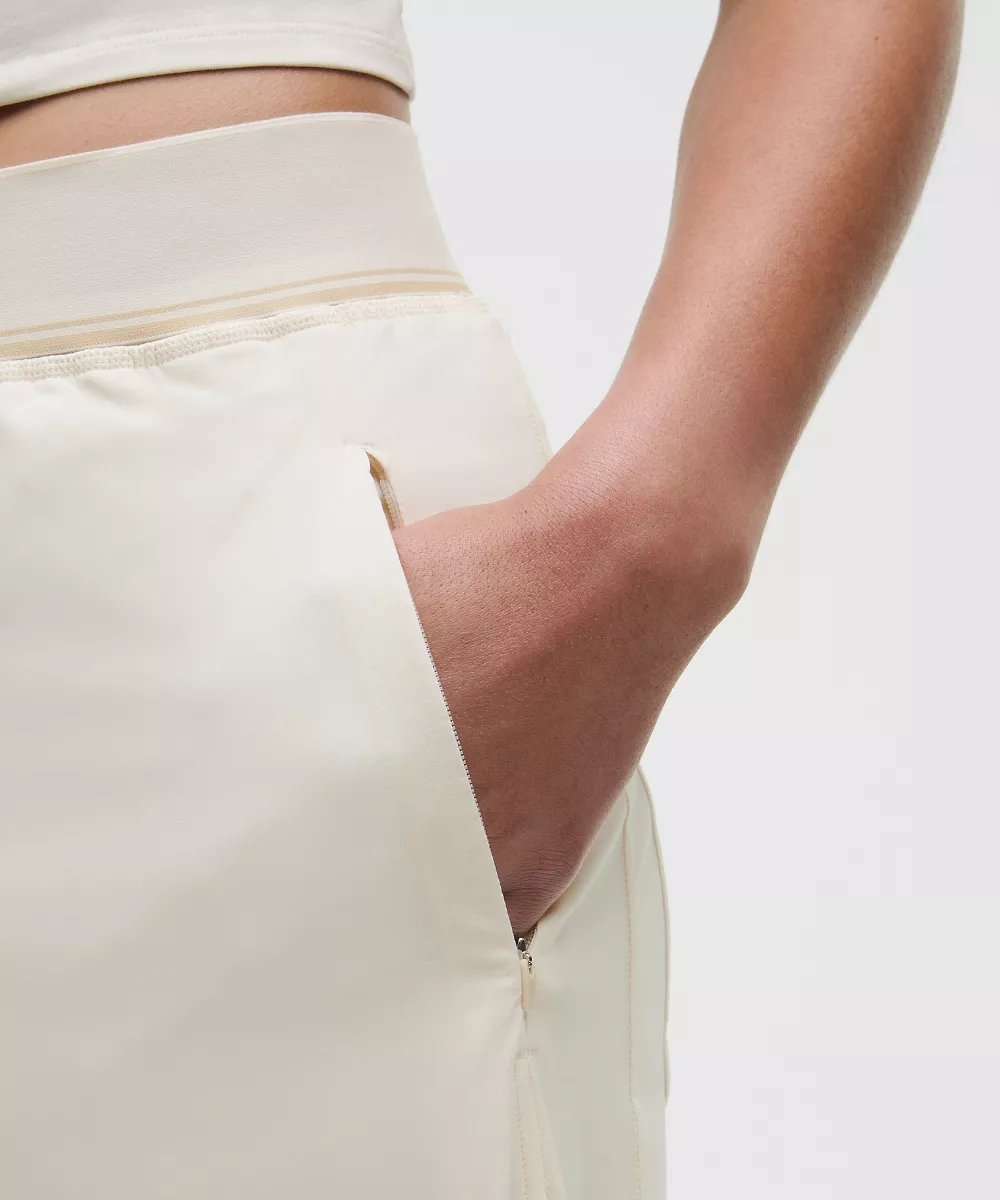 Pantalon Swift taille haute jambe large *Ceinture logo — Light Ivory/Trench, view 5