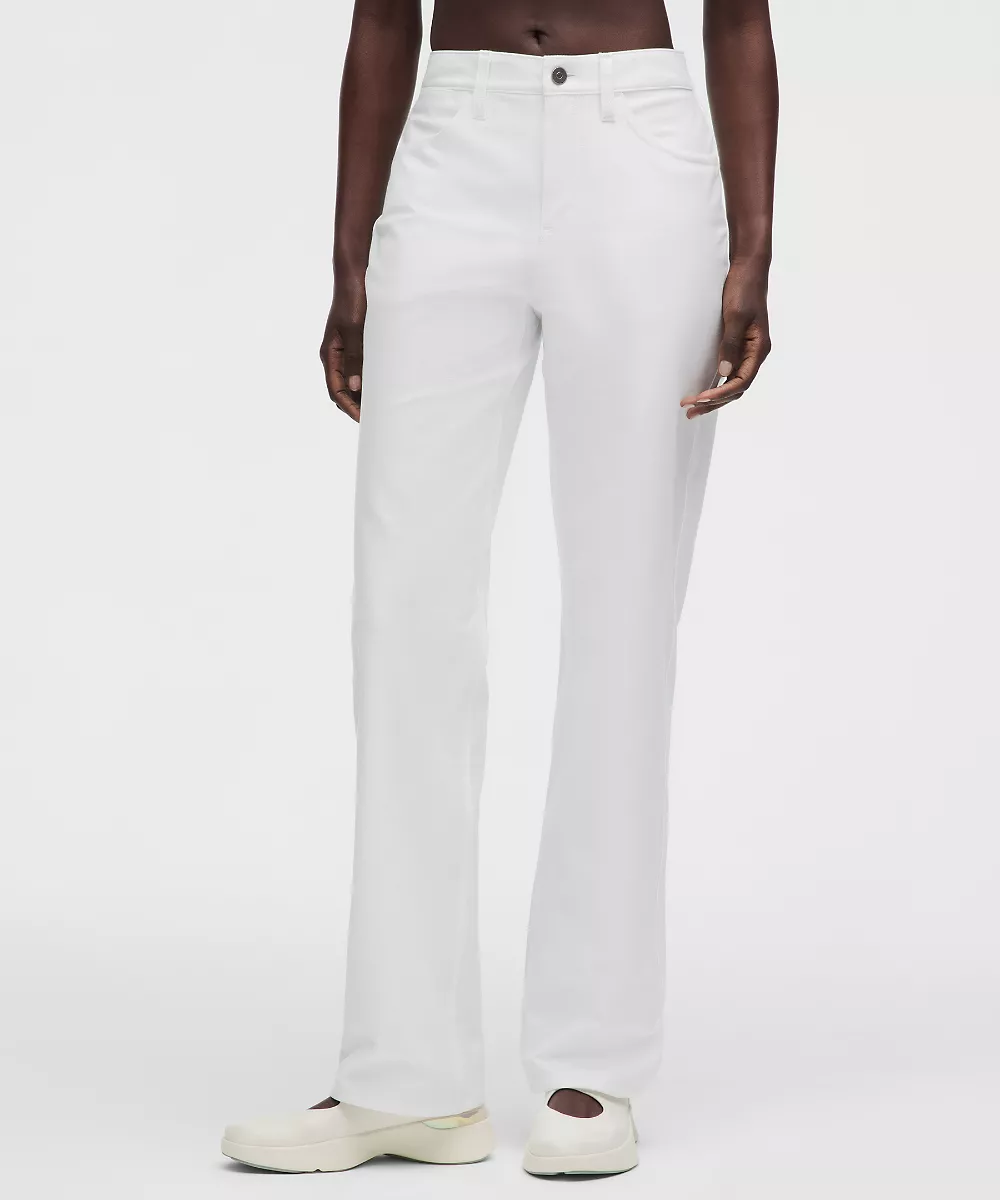 Pantalon EasyFive taille mi-haute droit décontracté *Grande taille — White, view 2