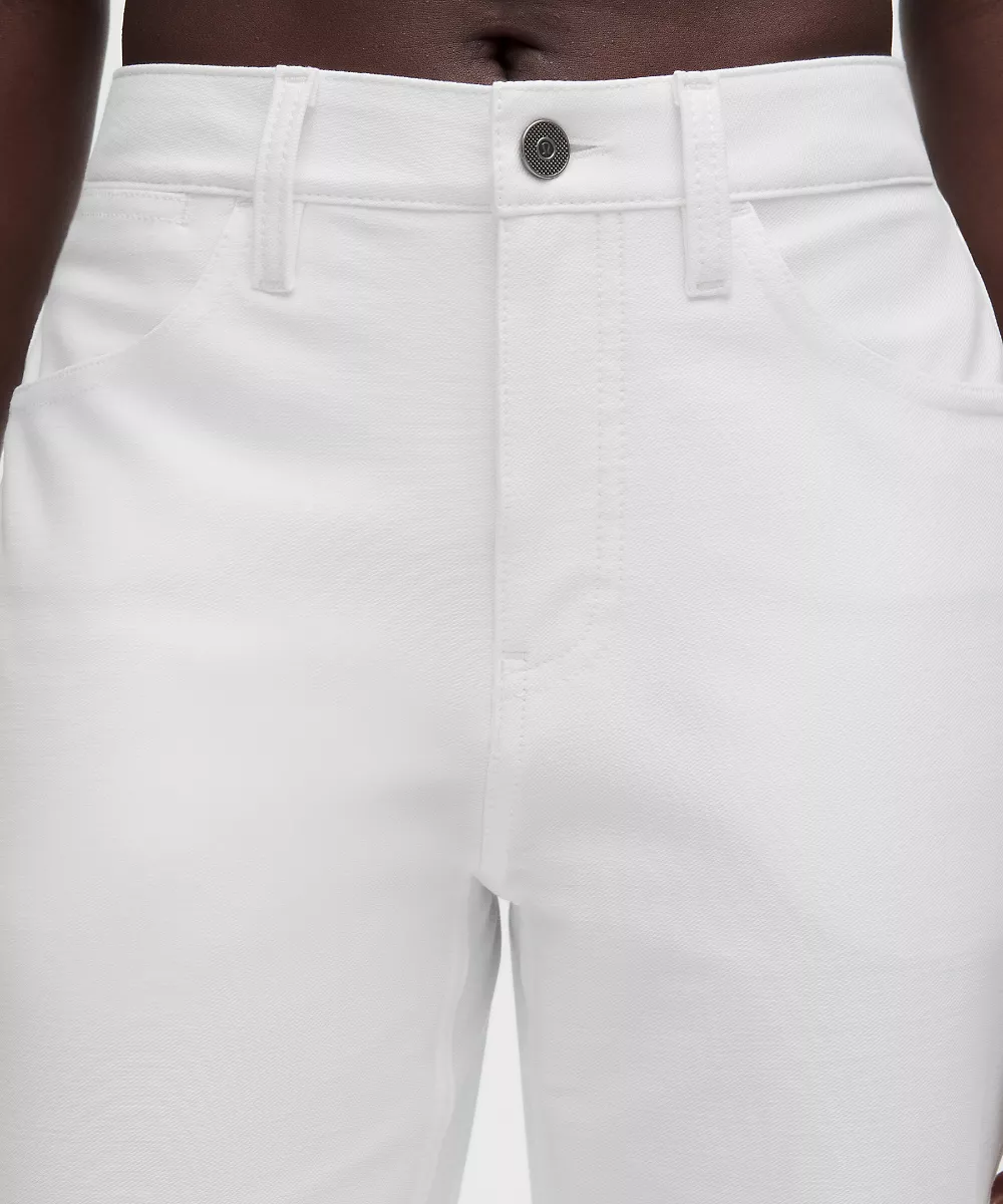 Pantalon EasyFive taille mi-haute droit décontracté *Grande taille — White, view 4