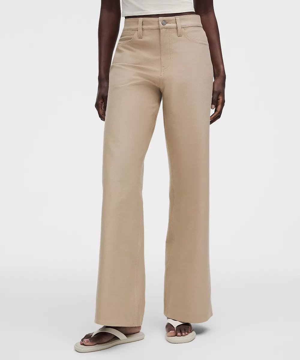 Pantalon EasyFive taille basse jambe large classique *Grande taille — Wacky Khaki, view 2