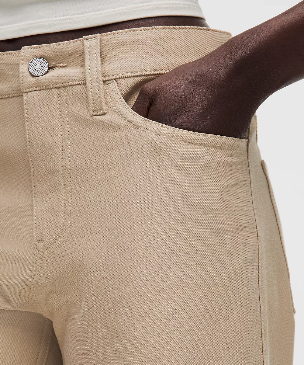 Pantalon EasyFive taille basse jambe large classique *Grande taille — Wacky Khaki, view 5