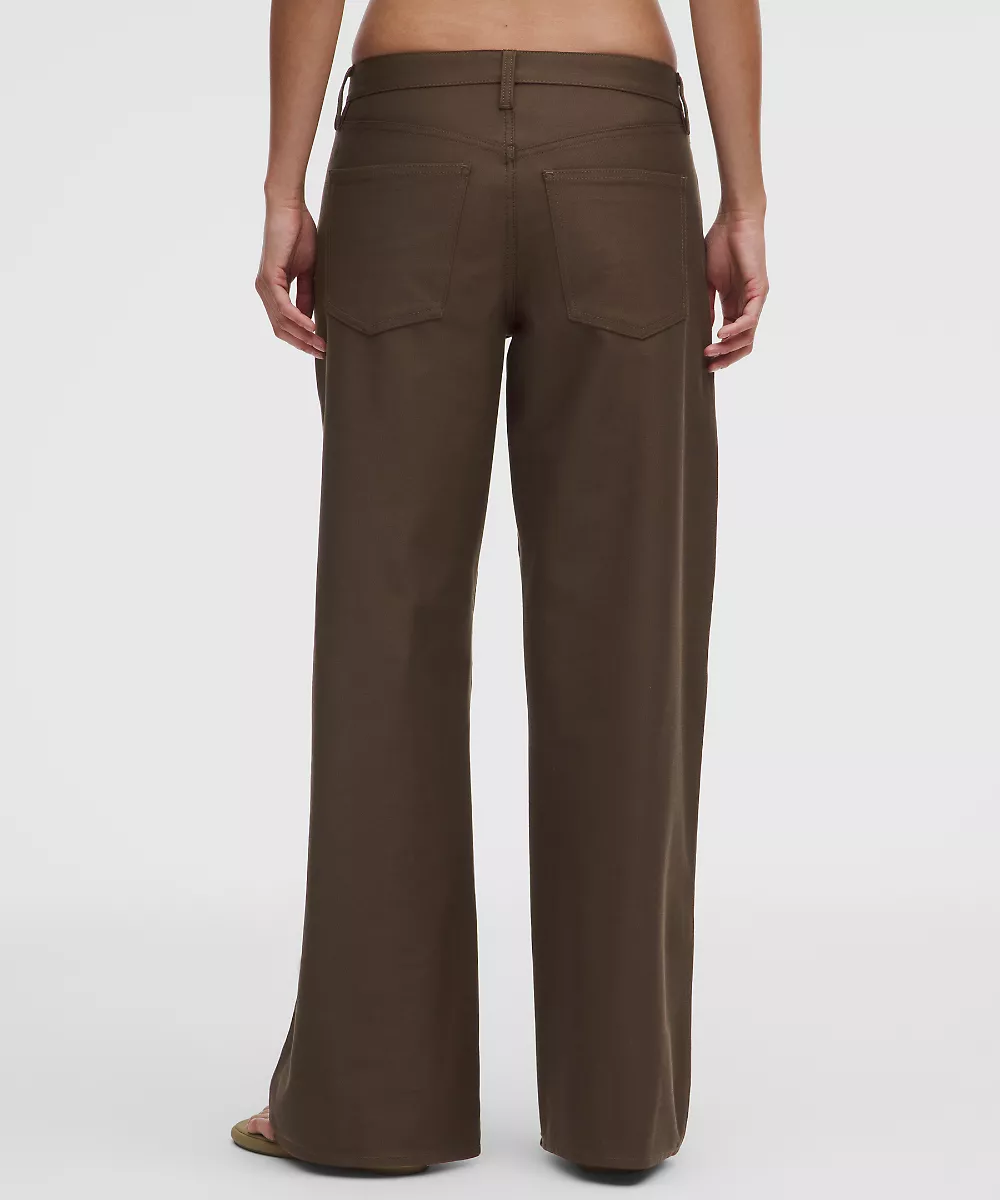 Pantalon EasyFive taille basse jambe large classique *Grande taille — Walnut Crunch, view 3