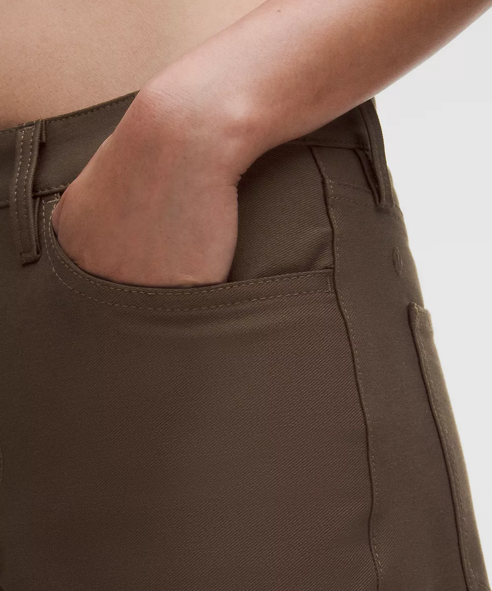 Pantalon EasyFive taille basse jambe large classique *Court — Walnut Crunch, view 5