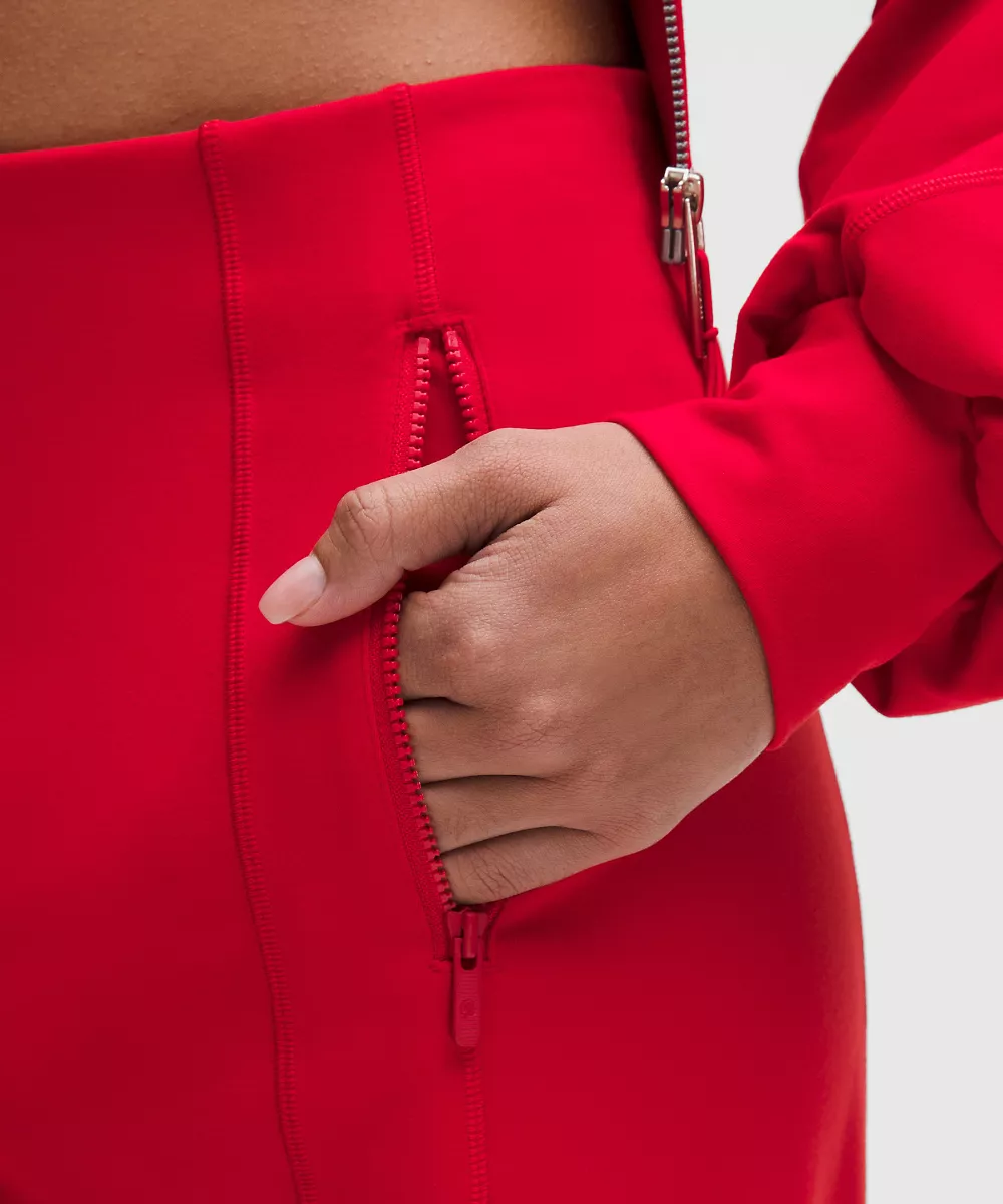 Pantalon Define taille haute jambe large *Luon — Oxford Red, view 4