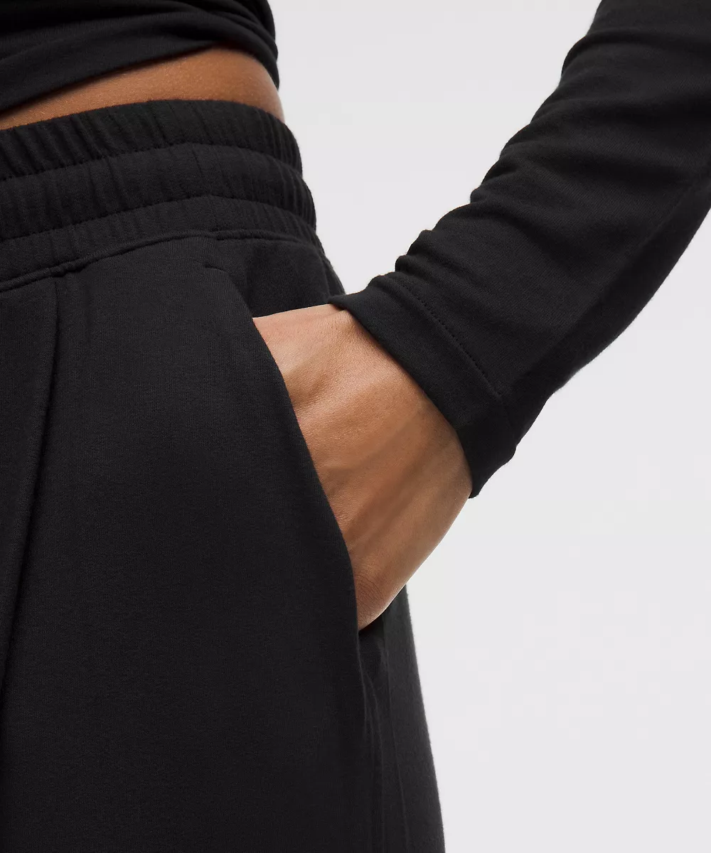 Pantalon taille haute plissé à jambe extra-large BeCalm — Black, view 5