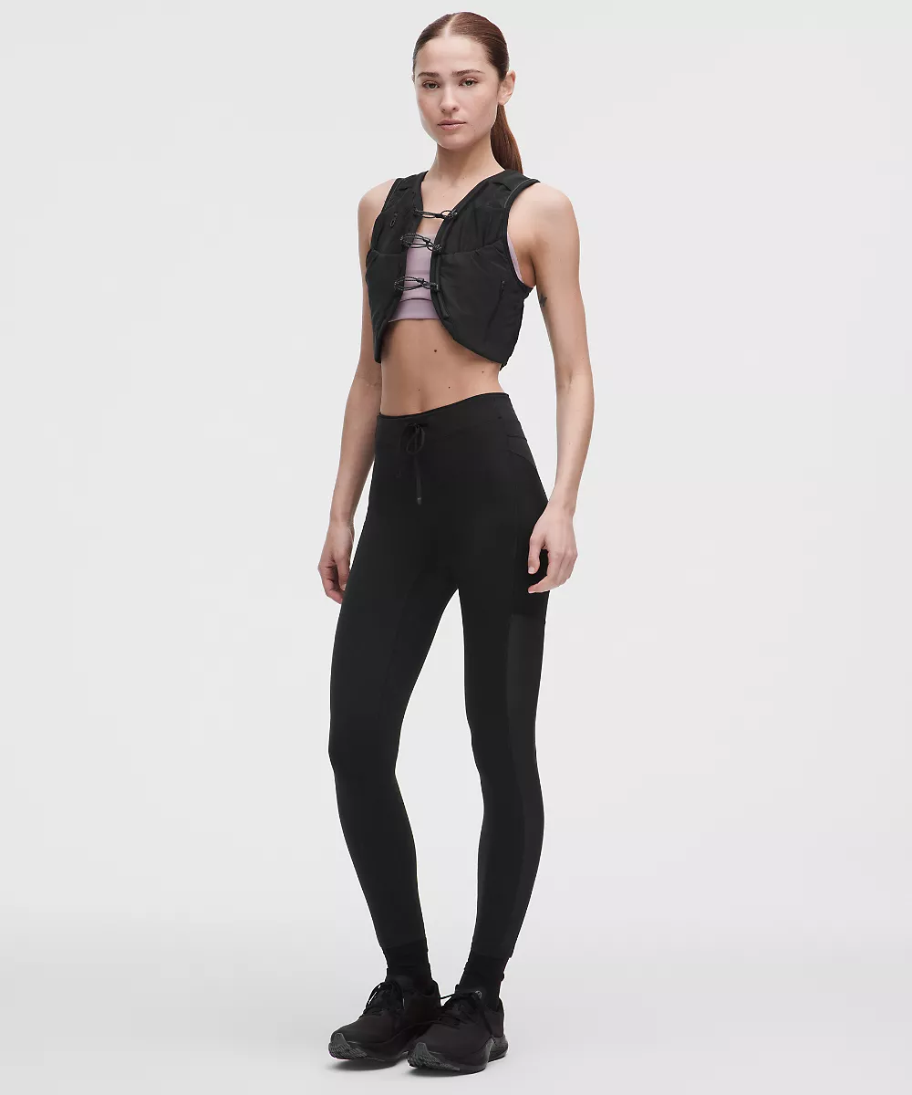 Legging de running taille haute No Line 25" — Black, view 1
