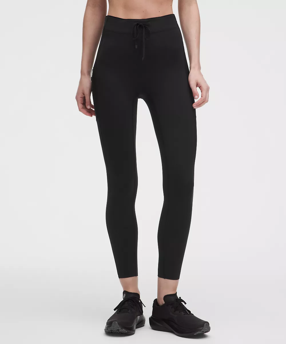 Legging de running taille haute No Line 25" — Black, view 2