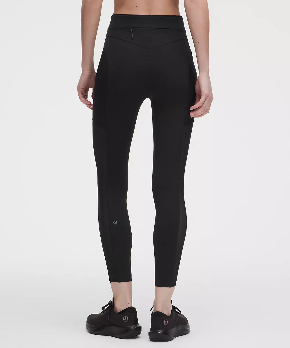 Legging de running taille haute No Line 25" — Black, view 3