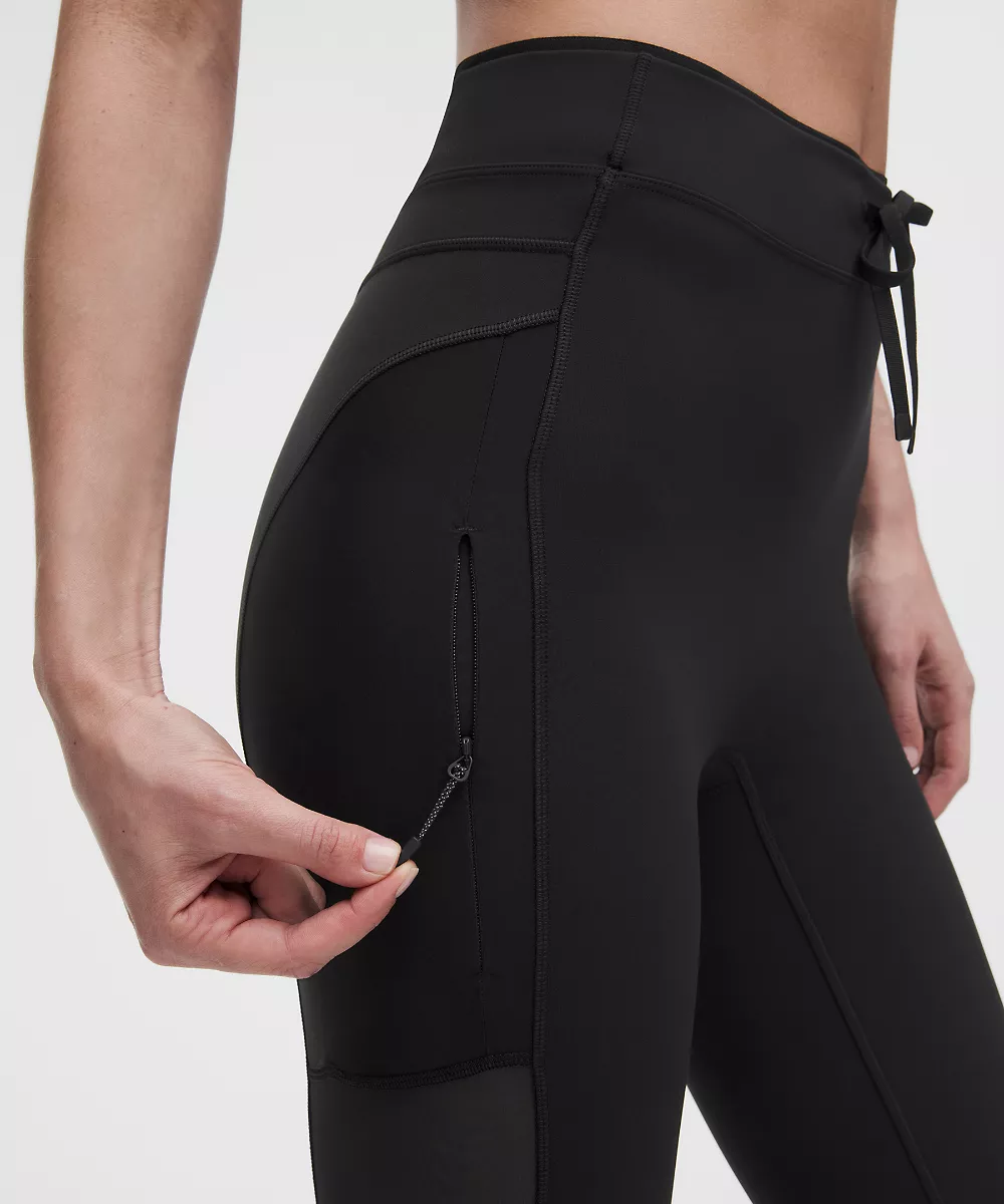 Legging de running taille haute No Line 25" — Black, view 5