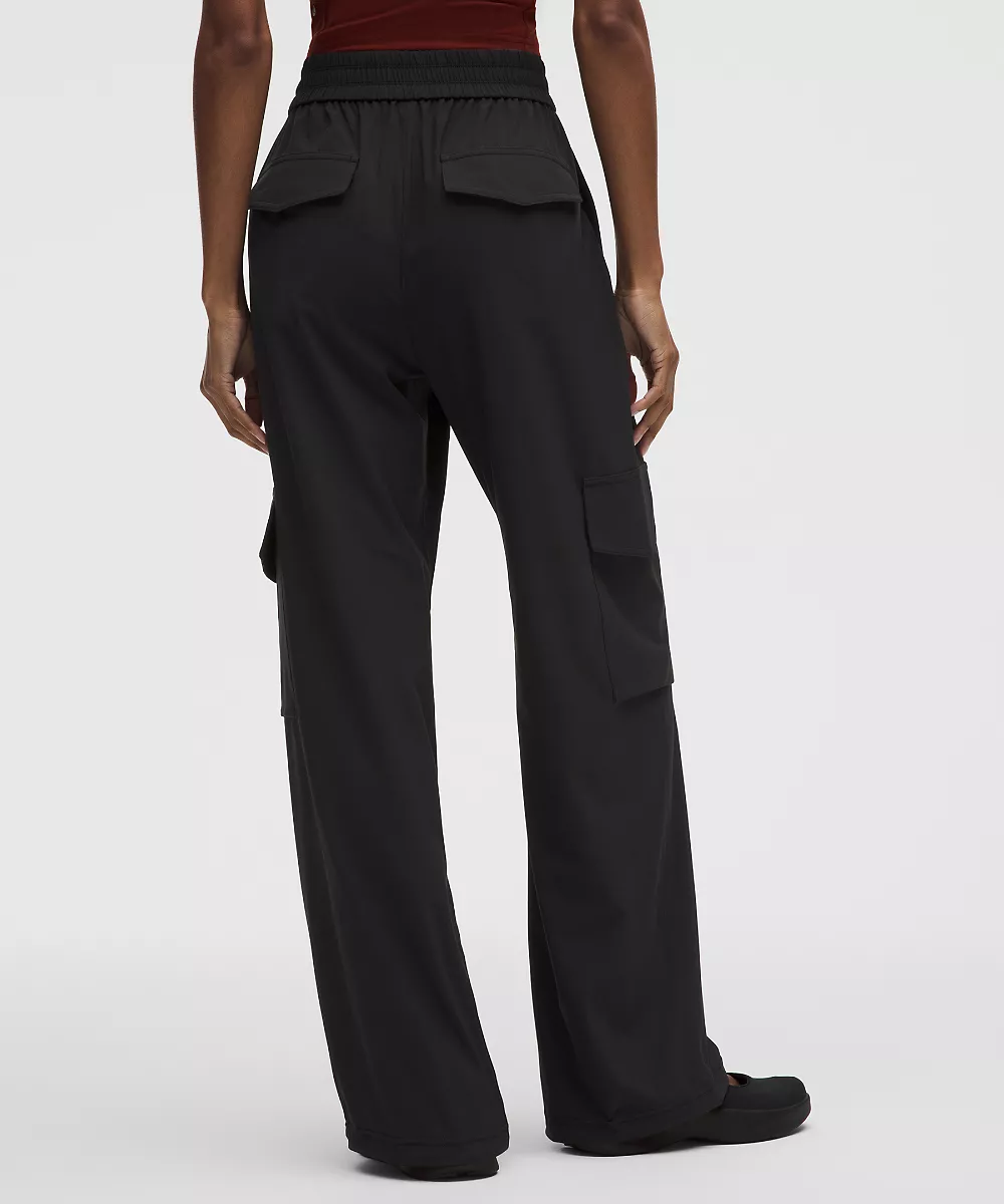 Pantalon cargo taille haute Breezily — Black, view 3
